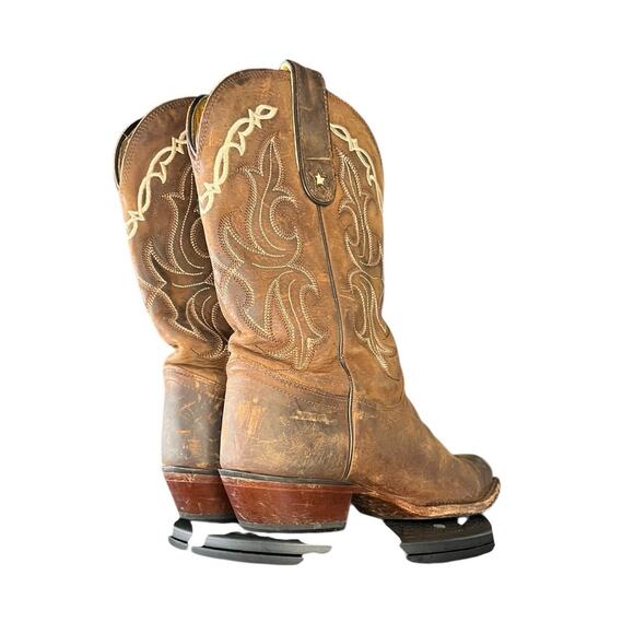 Women's Tony Lama Vaquero Leather Cowgirl Western Boot Size 8.5B Brown B27 - Picture 4 of 6